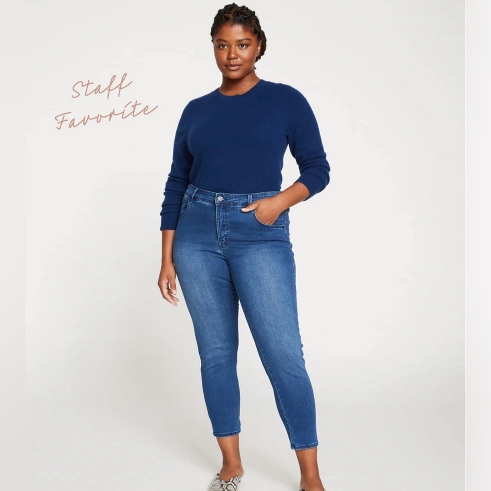 UNIVERSAL STANDARD Siene Mid Rise Skinny Jeans In True Blue Size 6